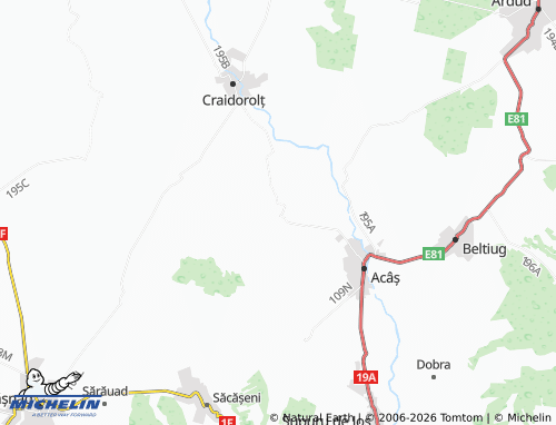MICHELIN Mihăieni map - ViaMichelin