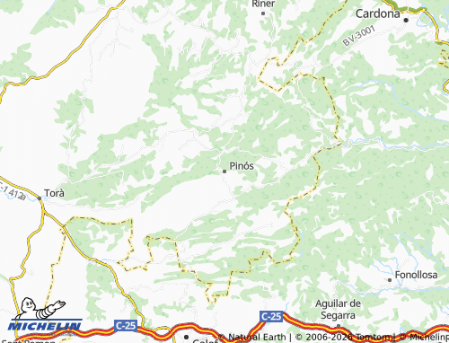Carte MICHELIN Pinós - ViaMichelin
