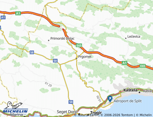 MICHELIN Prgomet map - ViaMichelin