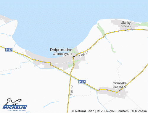 Mapa MICHELIN Dniprorudne - ViaMichelin