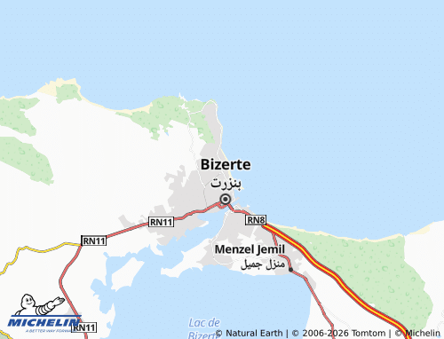 Carte MICHELIN Bizerte Nord - ViaMichelin
