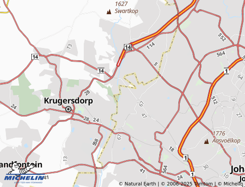 MICHELIN Poortview Extension 9 map - ViaMichelin