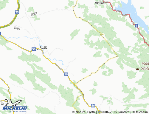 MICHELIN Mirlović Polje map - ViaMichelin