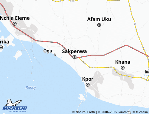 MICHELIN Sakpenwa map - ViaMichelin