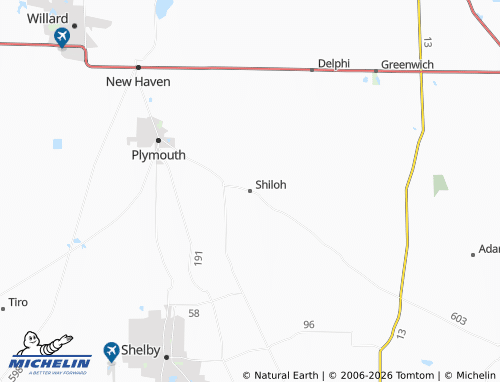 Kaart MICHELIN Shiloh - ViaMichelin