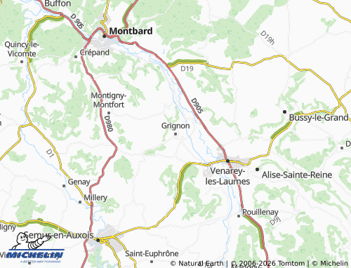 MICHELIN Grignon map - ViaMichelin