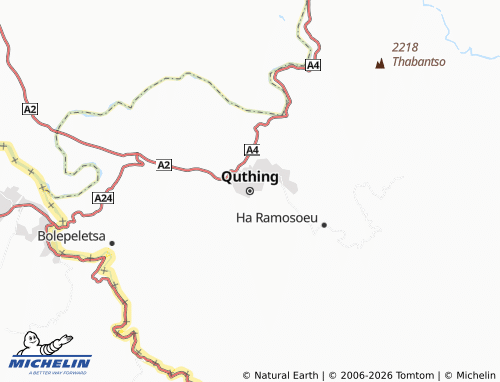 MICHELIN-Landkarte Quthing - ViaMichelin
