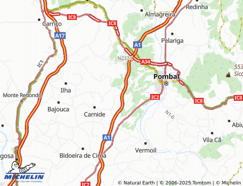 MICHELIN Alto dos Crespos map - ViaMichelin