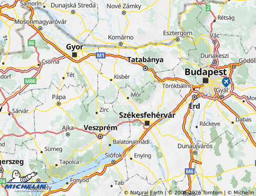Mappa MICHELIN Móri járás - ViaMichelin