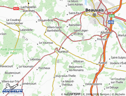 Mappa MICHELIN Auneuil - ViaMichelin