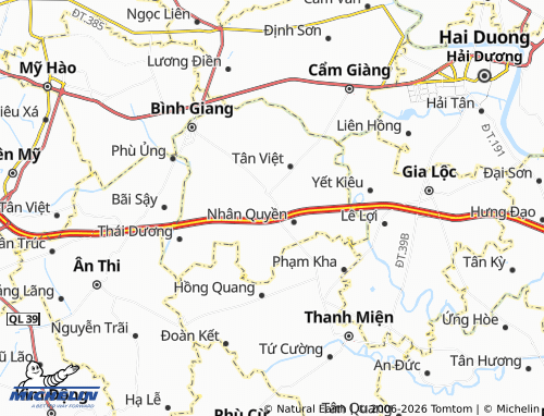 MICHELIN-Landkarte Thái Học - ViaMichelin