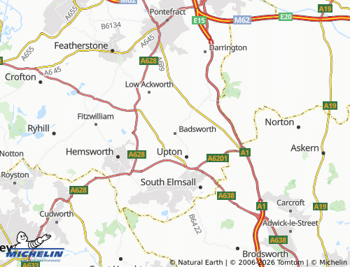Carte MICHELIN Badsworth - ViaMichelin