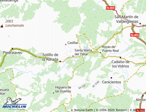 MICHELIN Santa María del Tiétar map - ViaMichelin