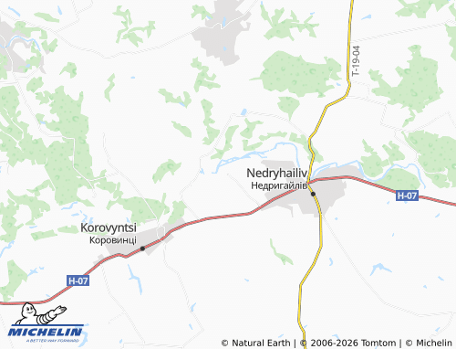 MICHELIN Berezniaky map - ViaMichelin