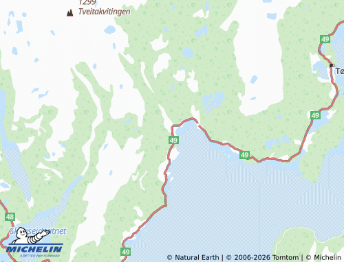 MICHELIN-Landkarte Strandebarm - ViaMichelin