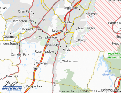 MICHELIN Bradbury map - ViaMichelin