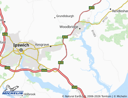Carte MICHELIN Martlesham Heath - ViaMichelin