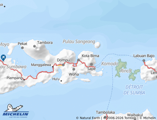 MICHELIN Kota Bima map - ViaMichelin