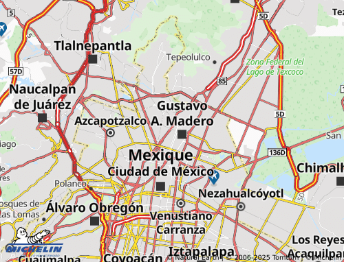 MICHELIN Tepeyac Insurgentes map - ViaMichelin