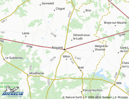 Carte MICHELIN Noyant-Villages - ViaMichelin