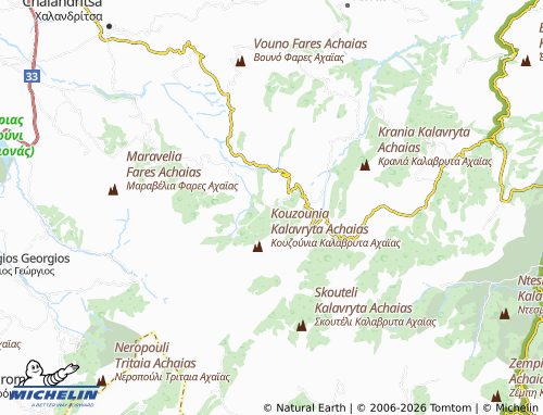 MICHELIN Tsapournia map - ViaMichelin