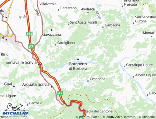 Mappa MICHELIN Borghetto di Borbera - ViaMichelin