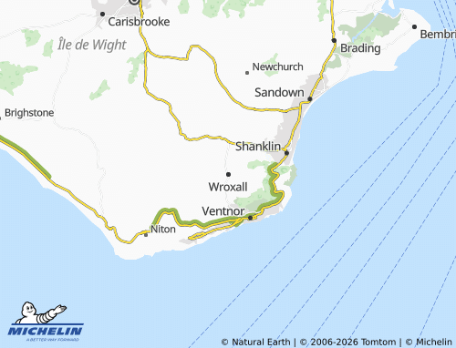 Carte MICHELIN Wroxall - ViaMichelin