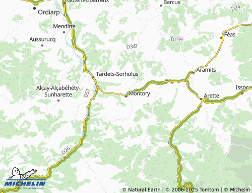 MICHELIN Montory map - ViaMichelin
