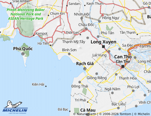 Mapa MICHELIN Hòn Đất - ViaMichelin