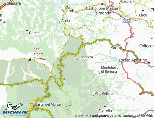 Mapa MICHELIN Farindola - ViaMichelin