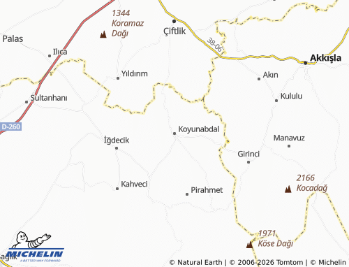 MICHELIN Koyunabdal map - ViaMichelin