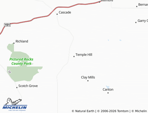 Mappa MICHELIN Temple Hill - ViaMichelin