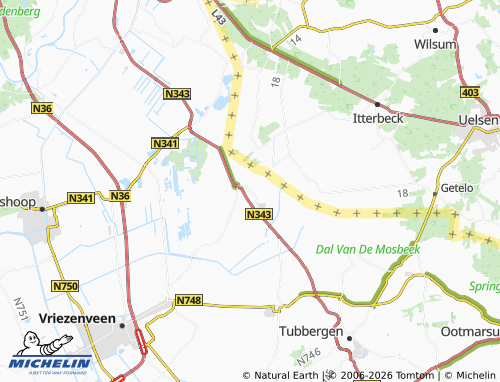 MICHELIN Langeveen map - ViaMichelin