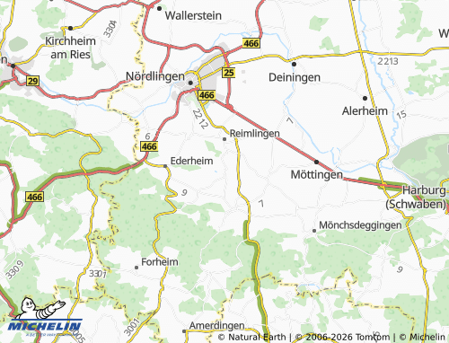 MICHELIN Schmähingen map - ViaMichelin