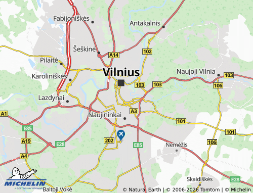 MICHELIN Senamiestis map - ViaMichelin