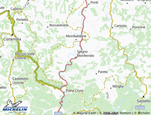 Carte MICHELIN Spigno Monferrato - ViaMichelin