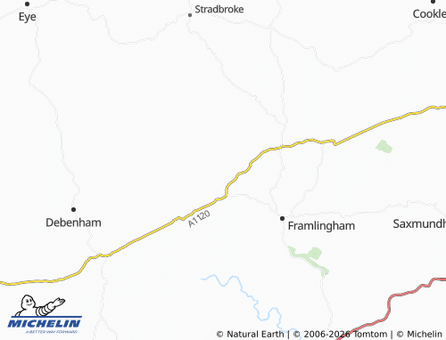 Carte MICHELIN Saxtead - ViaMichelin