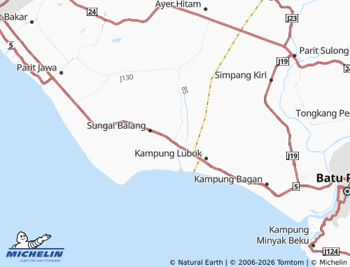MICHELIN-Landkarte Parit Subari - ViaMichelin