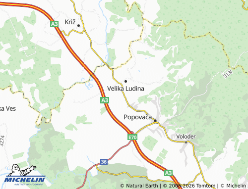 Mapa MICHELIN Grabrov potok - ViaMichelin