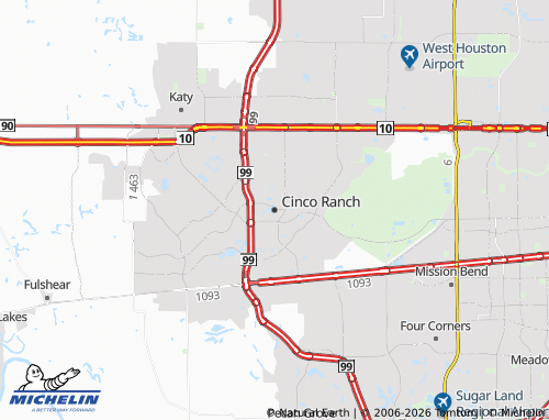 Mapa MICHELIN Cinco Ranch - ViaMichelin