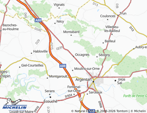 Mappa MICHELIN Occagnes - ViaMichelin