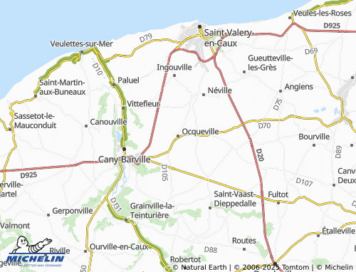 MICHELIN Ocqueville map - ViaMichelin