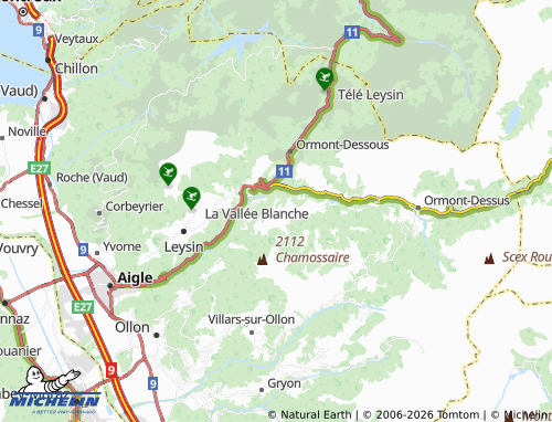 MICHELIN La Forclaz map - ViaMichelin