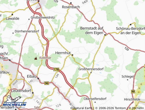 Kaart MICHELIN Herrnhut - ViaMichelin
