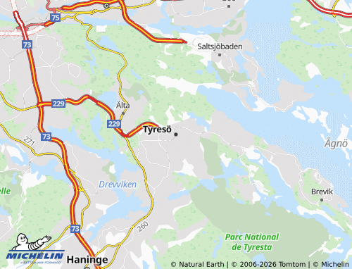 Mapa MICHELIN Tyresö - ViaMichelin