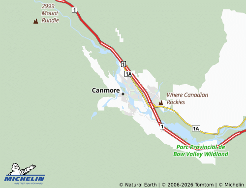 Mapa MICHELIN Canmore - ViaMichelin
