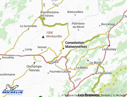 MICHELIN Consolation-Maisonnettes map - ViaMichelin
