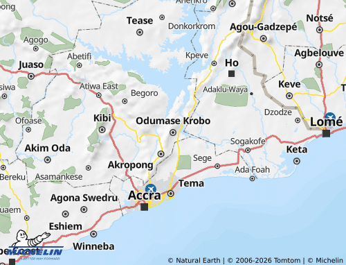 Mapa MICHELIN Manya Krobo - ViaMichelin