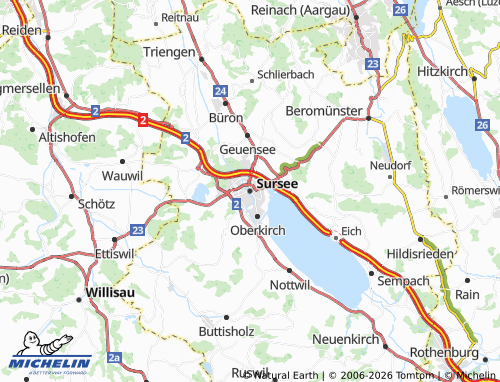 Mapa MICHELIN Sursee - ViaMichelin