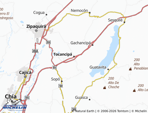 MICHELIN Tocancipá map - ViaMichelin